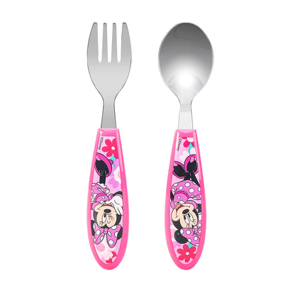 Minnie Mouse Kids 2 Piece Cutlery Set – Includes Fork and Spoon