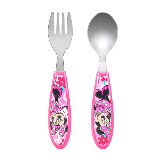Minnie Mouse Kids 2 Piece Cutlery Set – Includes Fork and Spoon