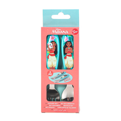 Moana Kids 2 Piece Cutlery Set – Includes Fork and Spoon