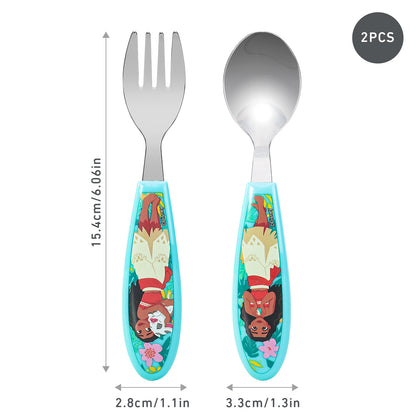 Moana Kids 2 Piece Cutlery Set – Includes Fork and Spoon