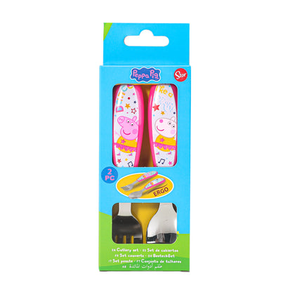Peppa Pig Kids 2 Piece Cutlery Set – Includes Fork and Spoon