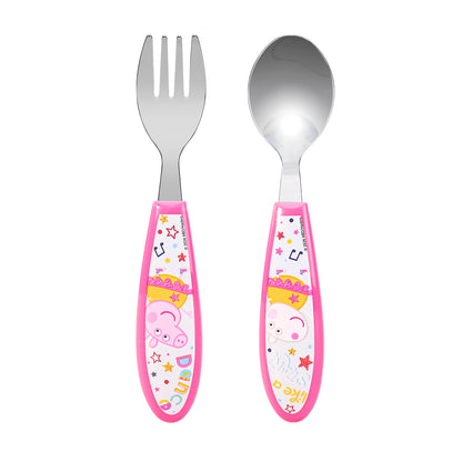 Peppa Pig Kids 2 Piece Cutlery Set – Includes Fork and Spoon
