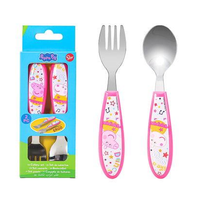 Peppa Pig Kids 2 Piece Cutlery Set – Includes Fork and Spoon