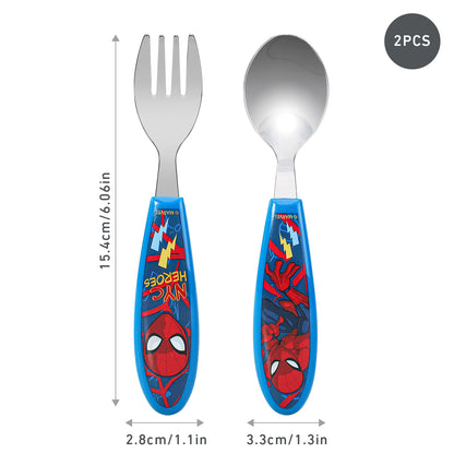 Spiderman Children's Kids Ergonomic 2pcs Cutlery Set - Fork and Spoon
