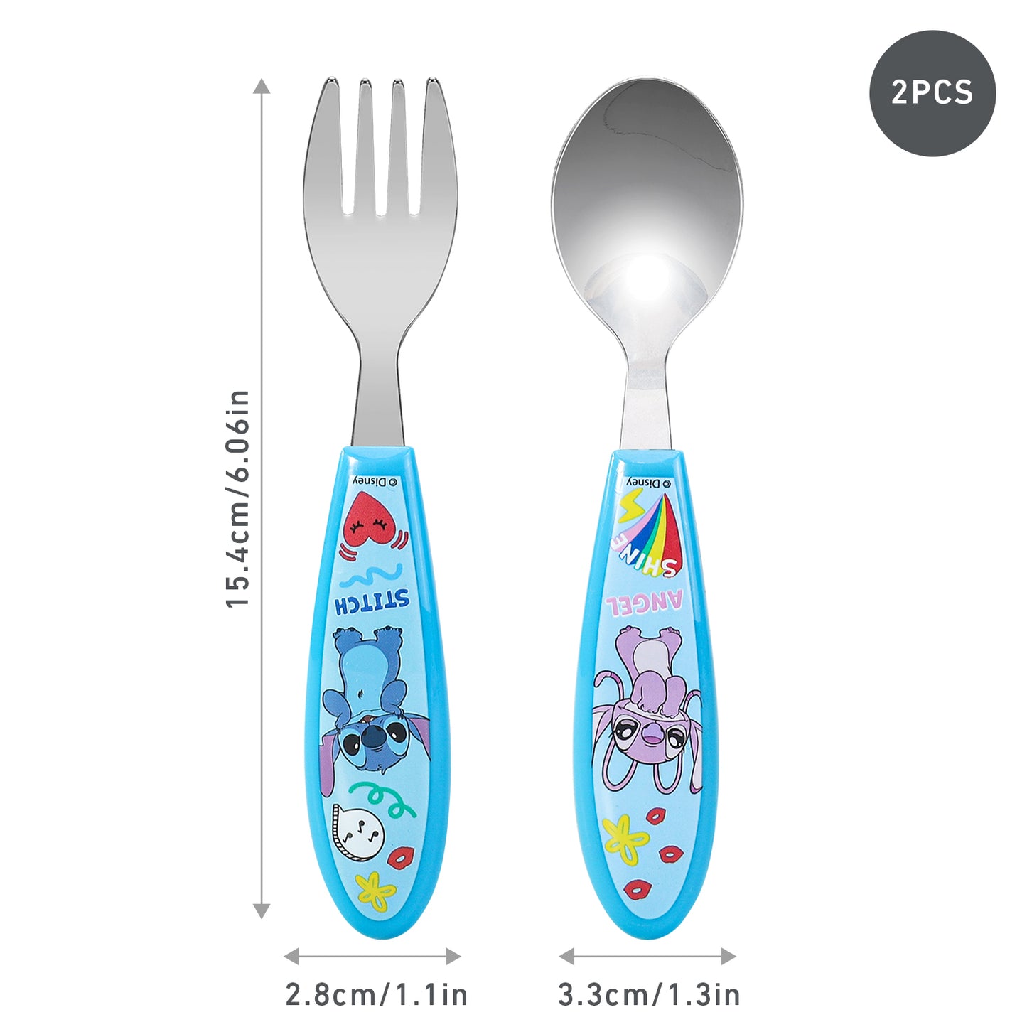 Stitch Kids 2 Piece Cutlery Set – Includes Fork and Spoon