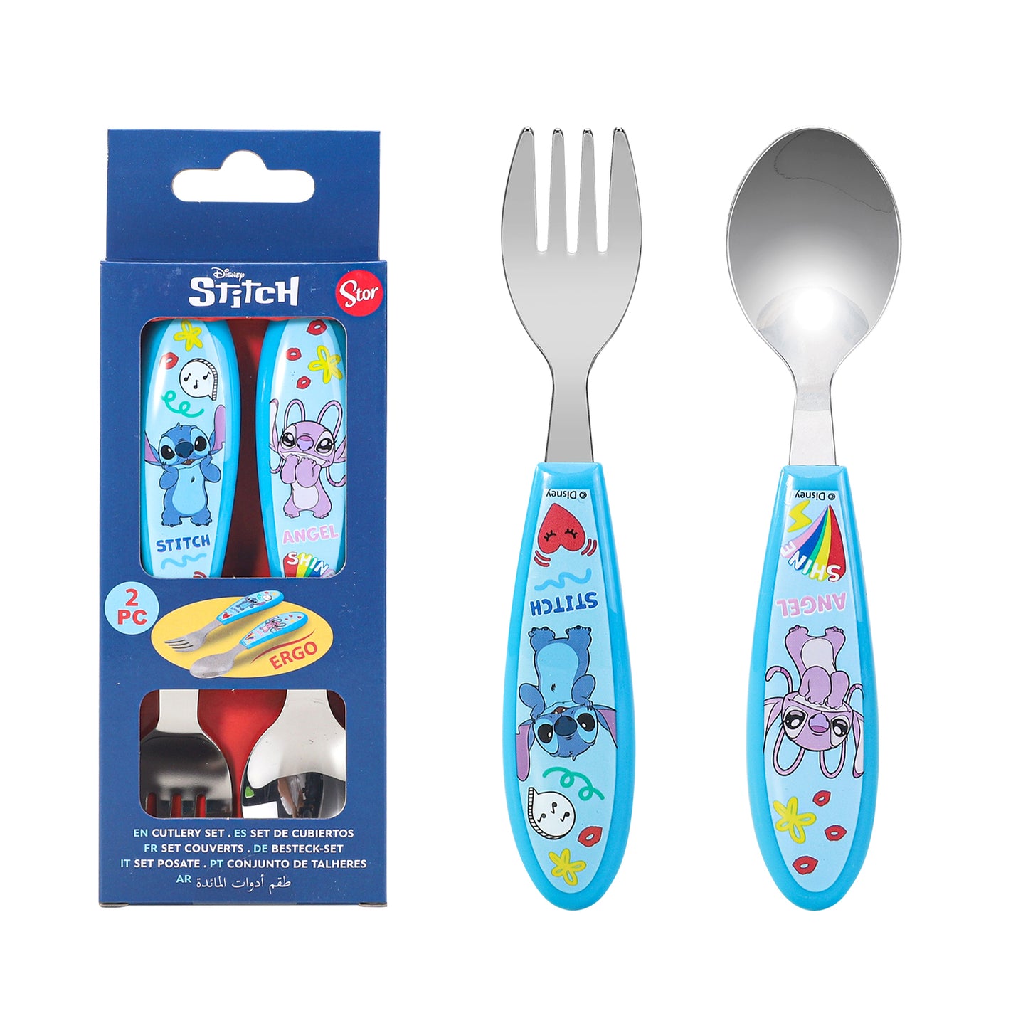 Stitch Kids 2 Piece Cutlery Set – Includes Fork and Spoon