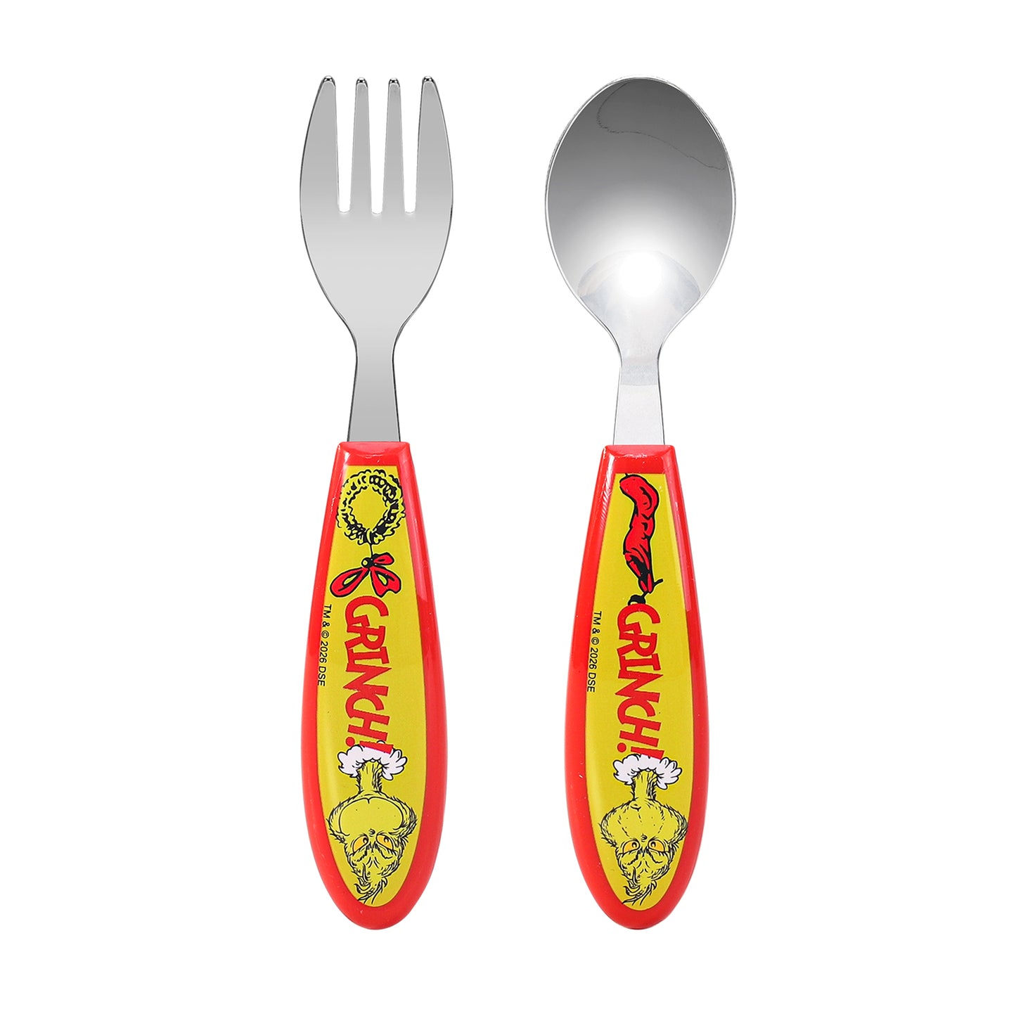 The Grinch Kids 2 Piece Cutlery Set – Includes Fork and Spoon