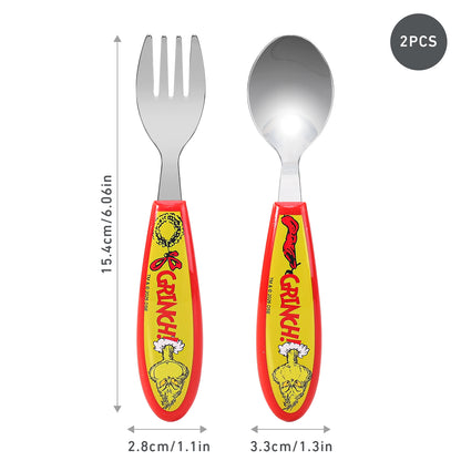 The Grinch Kids 2 Piece Cutlery Set – Includes Fork and Spoon