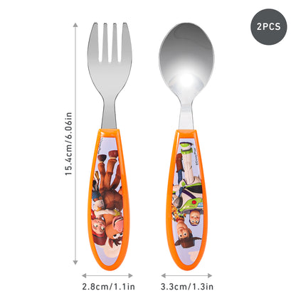 Toy Story Children's Kids Ergonomic 2pcs Cutlery Set - Fork and Spoon