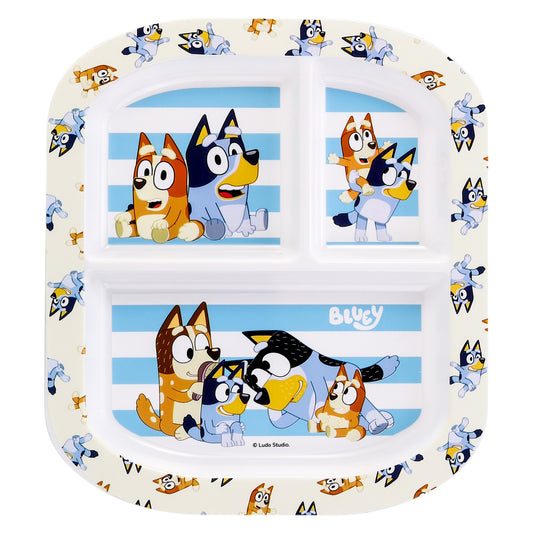 Bluey 3 Section Childrens Divided Breakfast Lunch Dinner Plate
