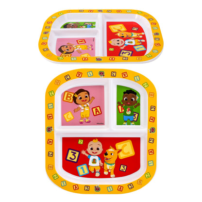 Cocomelon 3 Section Childrens Divided Breakfast Lunch Dinner Plate