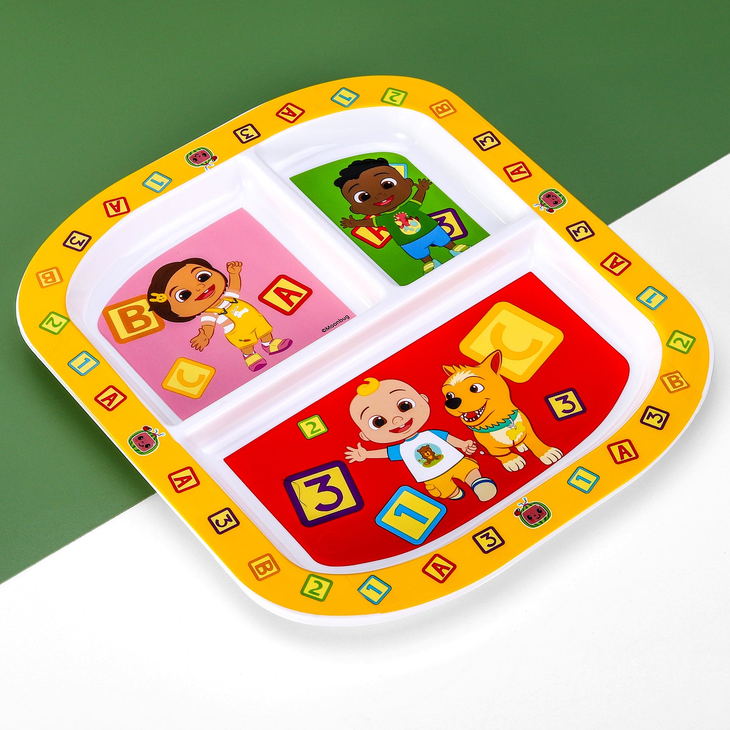 Cocomelon 3 Section Childrens Divided Breakfast Lunch Dinner Plate