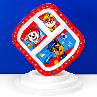 Paw Patrol Boy 3 Section Childrens Divided Breakfast Lunch Dinner Plate