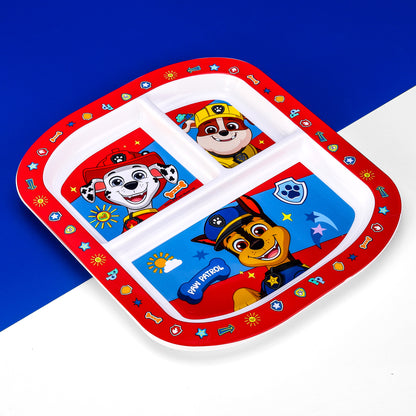 Paw Patrol Boy 3 Section Childrens Divided Breakfast Lunch Dinner Plate