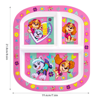 Paw Patrol Girl 3 Section Childrens Divided Breakfast Lunch Dinner Plate