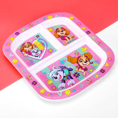 Paw Patrol Girl 3 Section Childrens Divided Breakfast Lunch Dinner Plate
