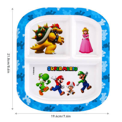 Super Mario 3 Section Childrens Divided Breakfast Lunch Dinner Plate