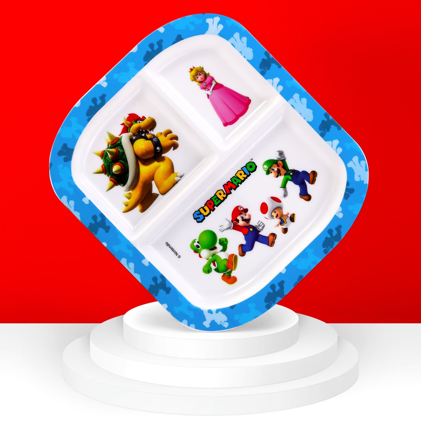 Super Mario 3 Section Childrens Divided Breakfast Lunch Dinner Plate