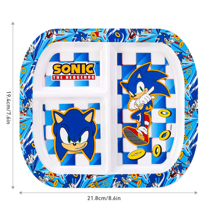 Sonic The Hedgehog 3 Section Childrens Divided Breakfast Lunch Dinner Plate