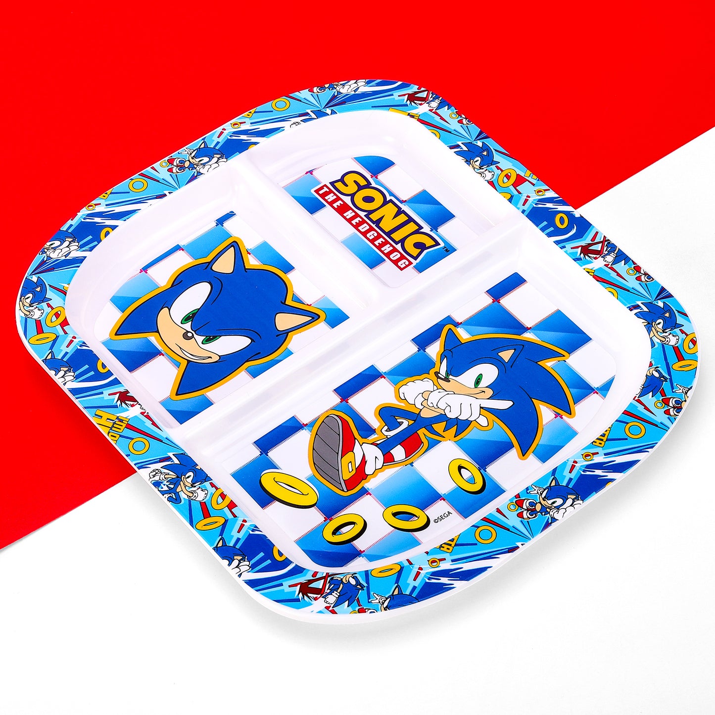 Sonic The Hedgehog 3 Section Childrens Divided Breakfast Lunch Dinner Plate