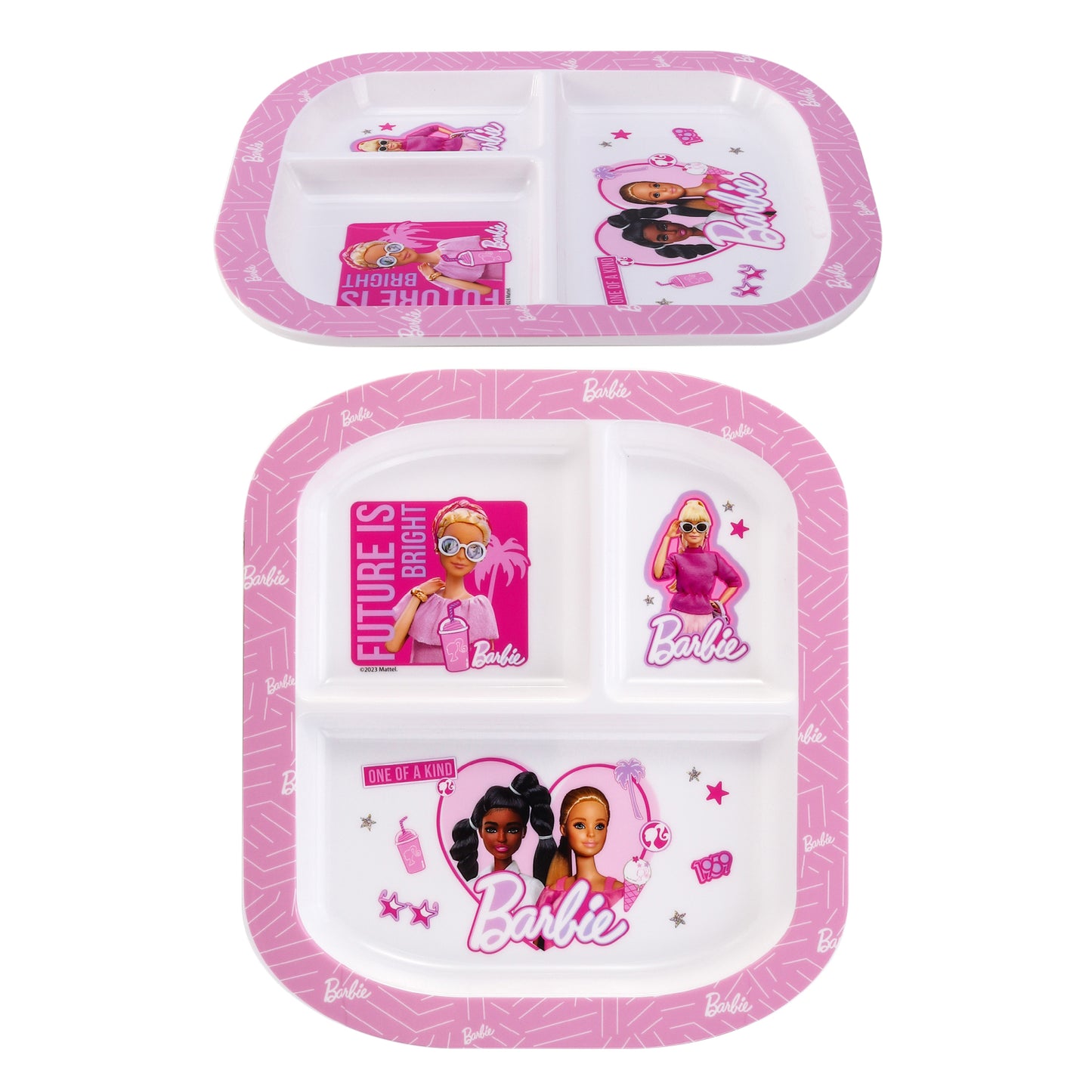Barbie 3 Section Childrens Divided Breakfast Lunch Dinner Plate