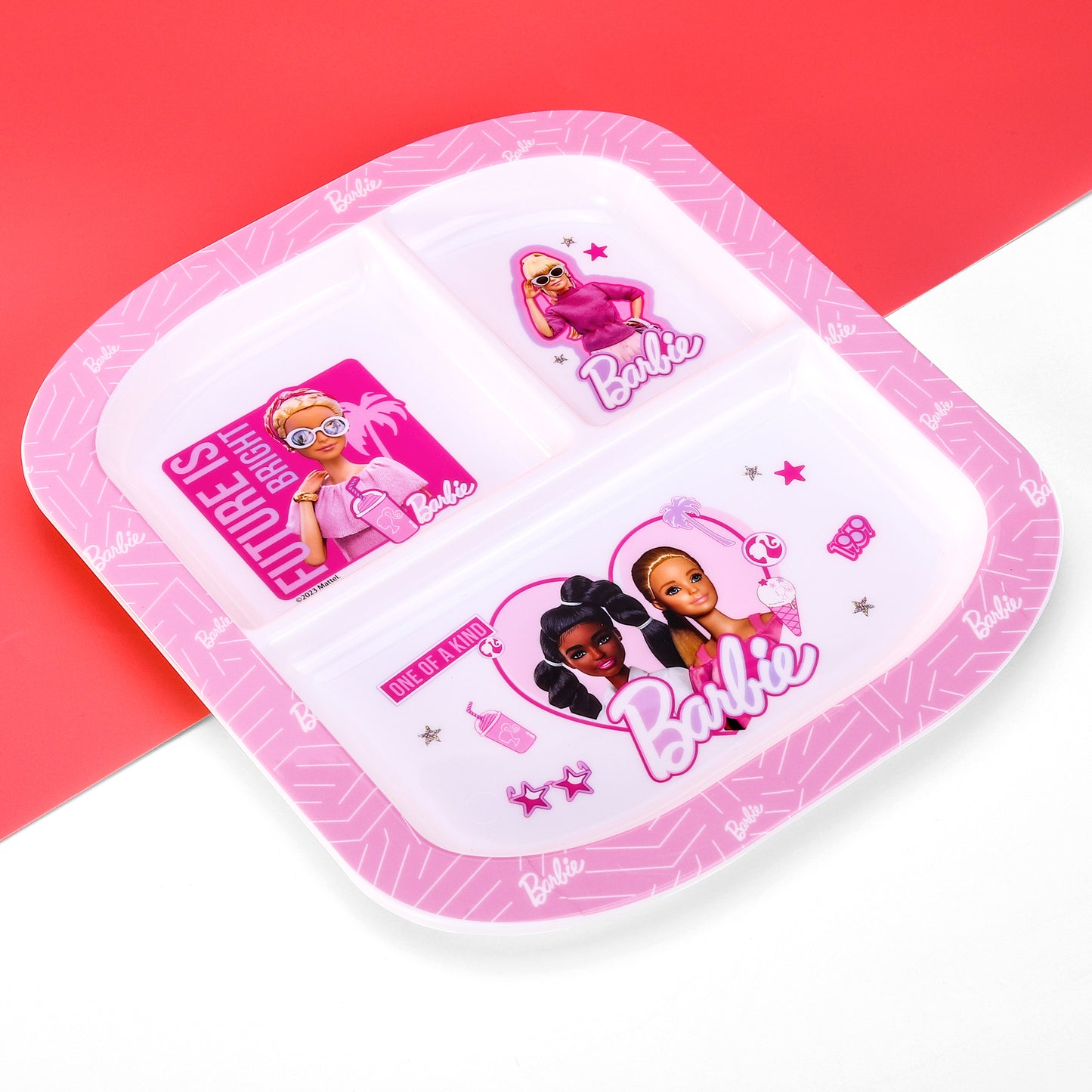 Barbie 3 Section Childrens Divided Breakfast Lunch Dinner Plate