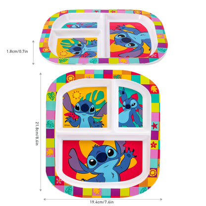 Stitch 3 Section Childrens Divided Breakfast Lunch Dinner Plate