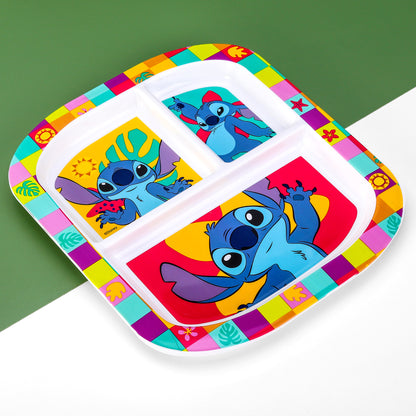 Stitch 3 Section Childrens Divided Breakfast Lunch Dinner Plate