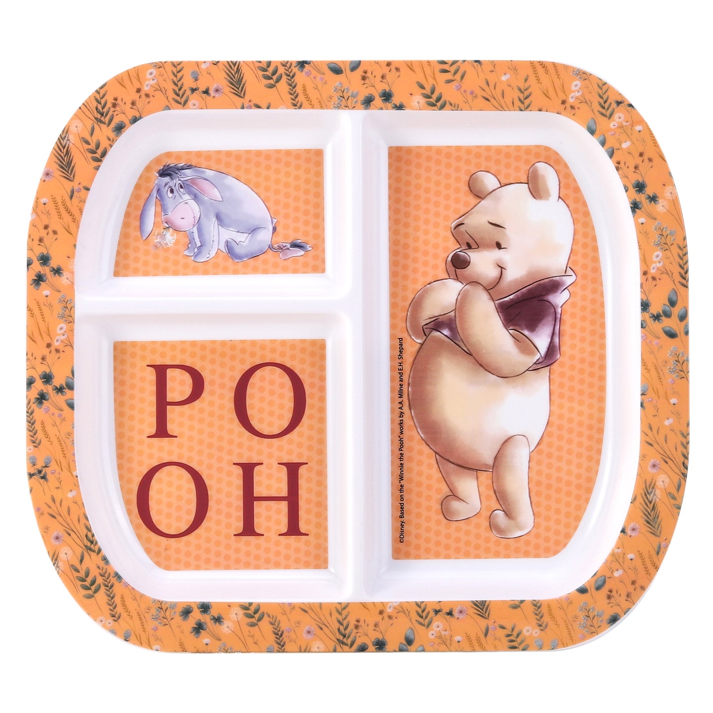Winnie The Pooh 3 Section Childrens Divided Breakfast Lunch Dinner Plate