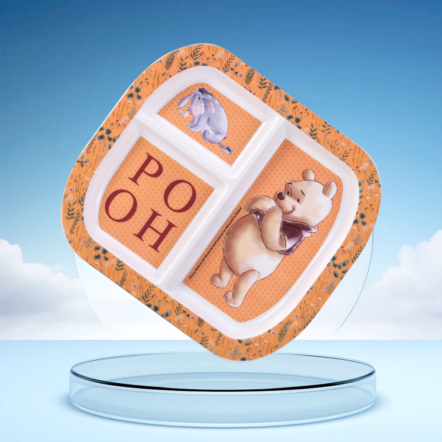 Winnie The Pooh 3 Section Childrens Divided Breakfast Lunch Dinner Plate