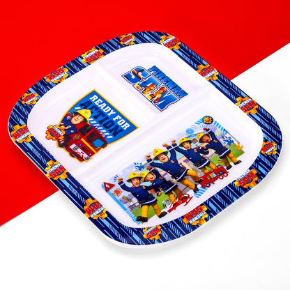 Fireman Sam 3 Section Childrens Divided Breakfast Lunch Dinner Plate