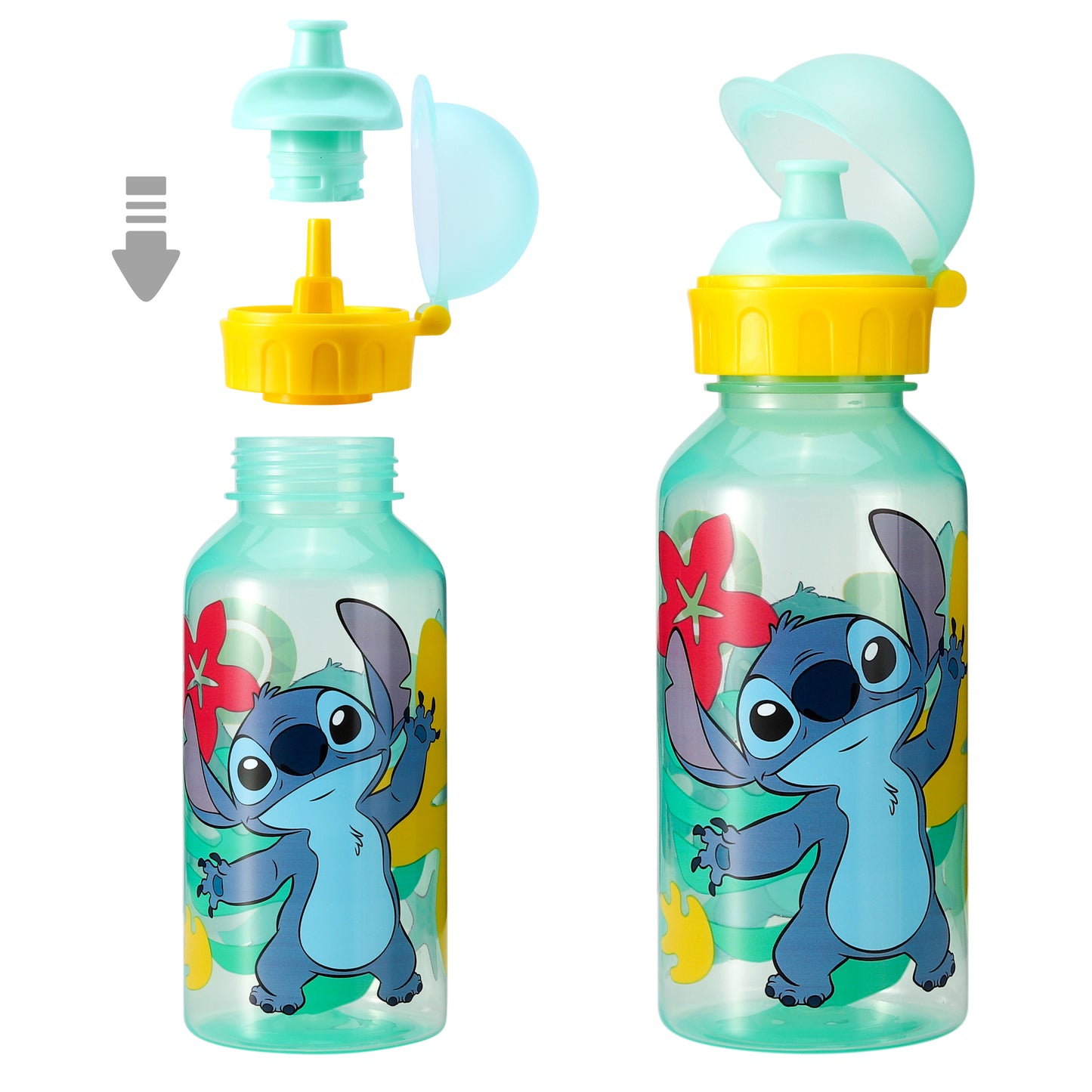 Stitch 370ml Water Bottle for Kids School Drinks Bottle Made of Durable Material Reusable BPA Free