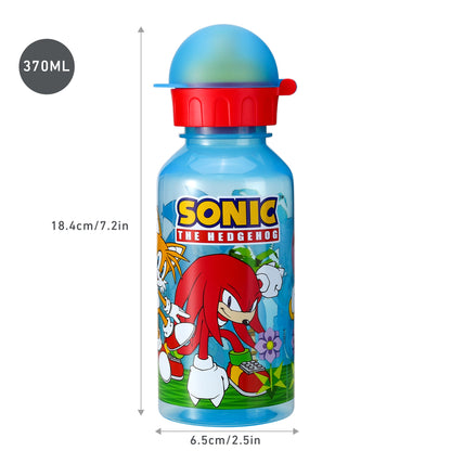Sonic the Hedgehog 370ml Water Bottle for Kids School Drinks Bottle Made of Durable Material Reusable BPA Free