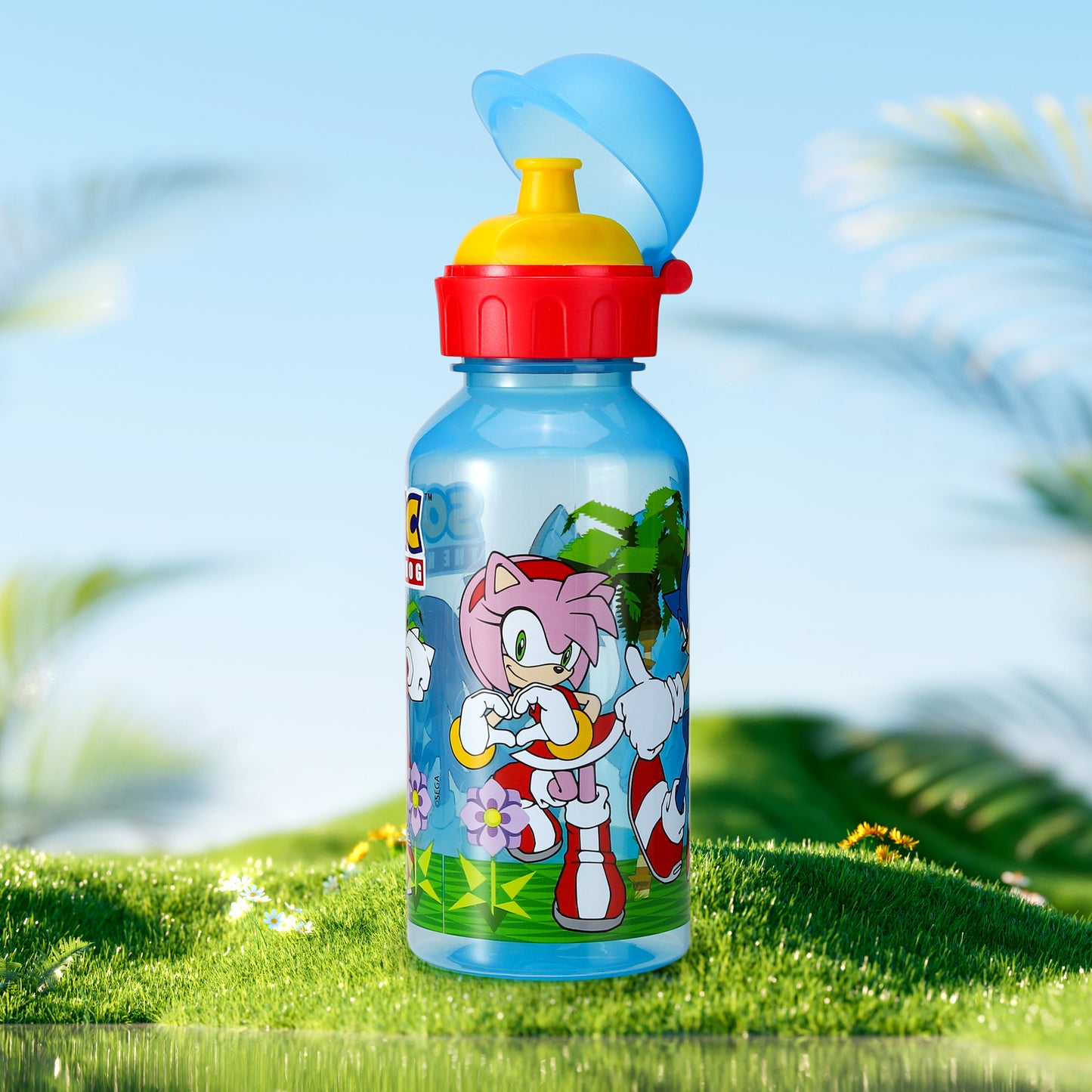 Sonic the Hedgehog 370ml Water Bottle for Kids School Drinks Bottle Made of Durable Material Reusable BPA Free