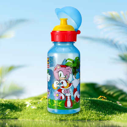 Sonic the Hedgehog 370ml Water Bottle for Kids School Drinks Bottle Made of Durable Material Reusable BPA Free