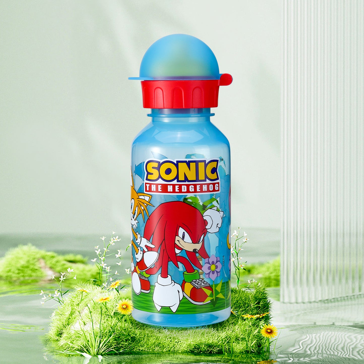 Sonic the Hedgehog 370ml Water Bottle for Kids School Drinks Bottle Made of Durable Material Reusable BPA Free