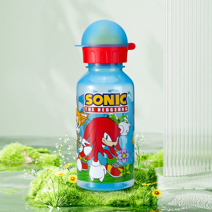 Sonic the Hedgehog 370ml Water Bottle for Kids School Drinks Bottle Made of Durable Material Reusable BPA Free