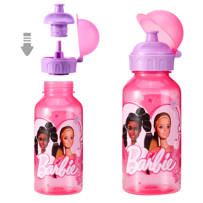 Barbie 370ml Water Bottle for Kids School Drinks Bottle Made of Durable Material Reusable BPA Free