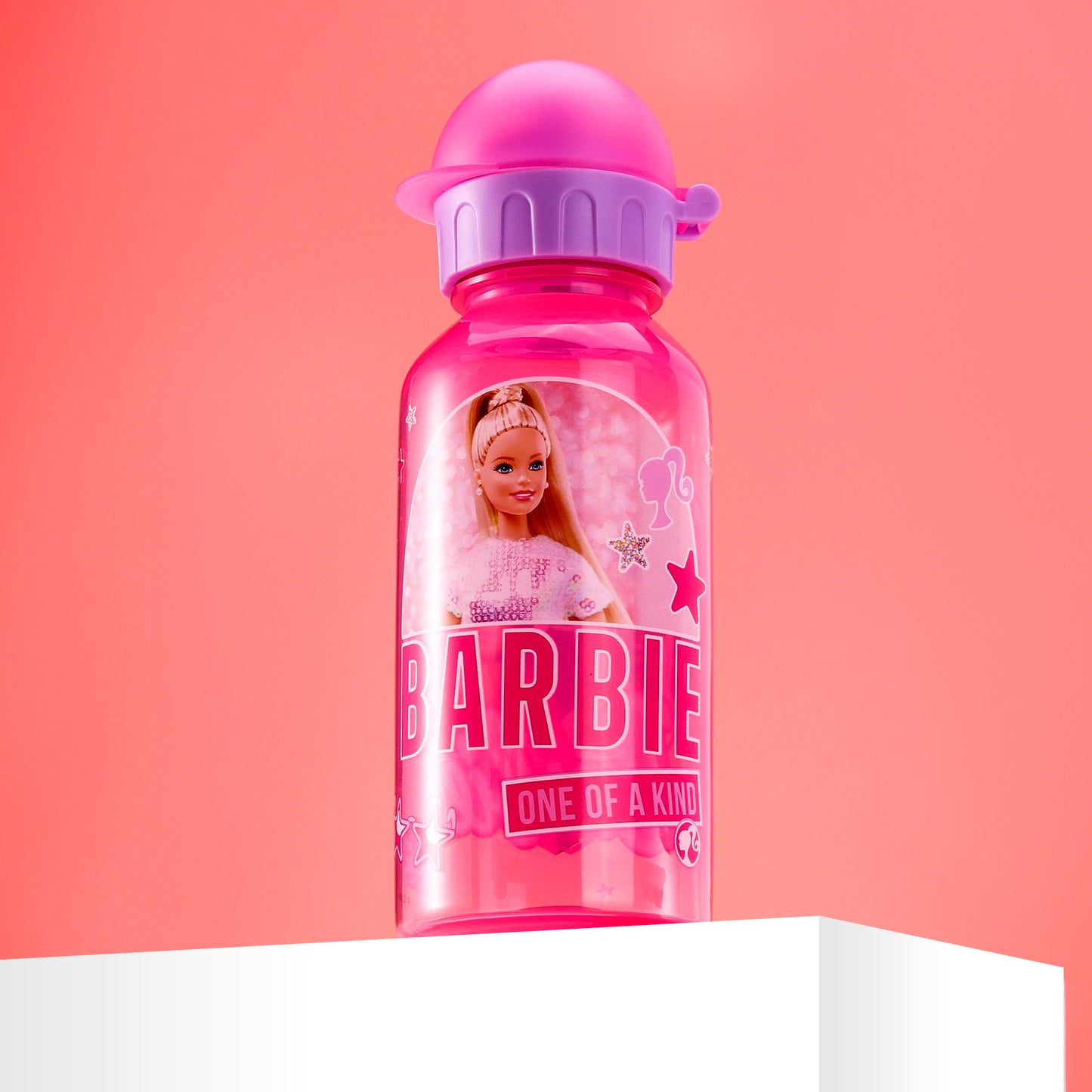 Barbie 370ml Water Bottle for Kids School Drinks Bottle Made of Durable Material Reusable BPA Free