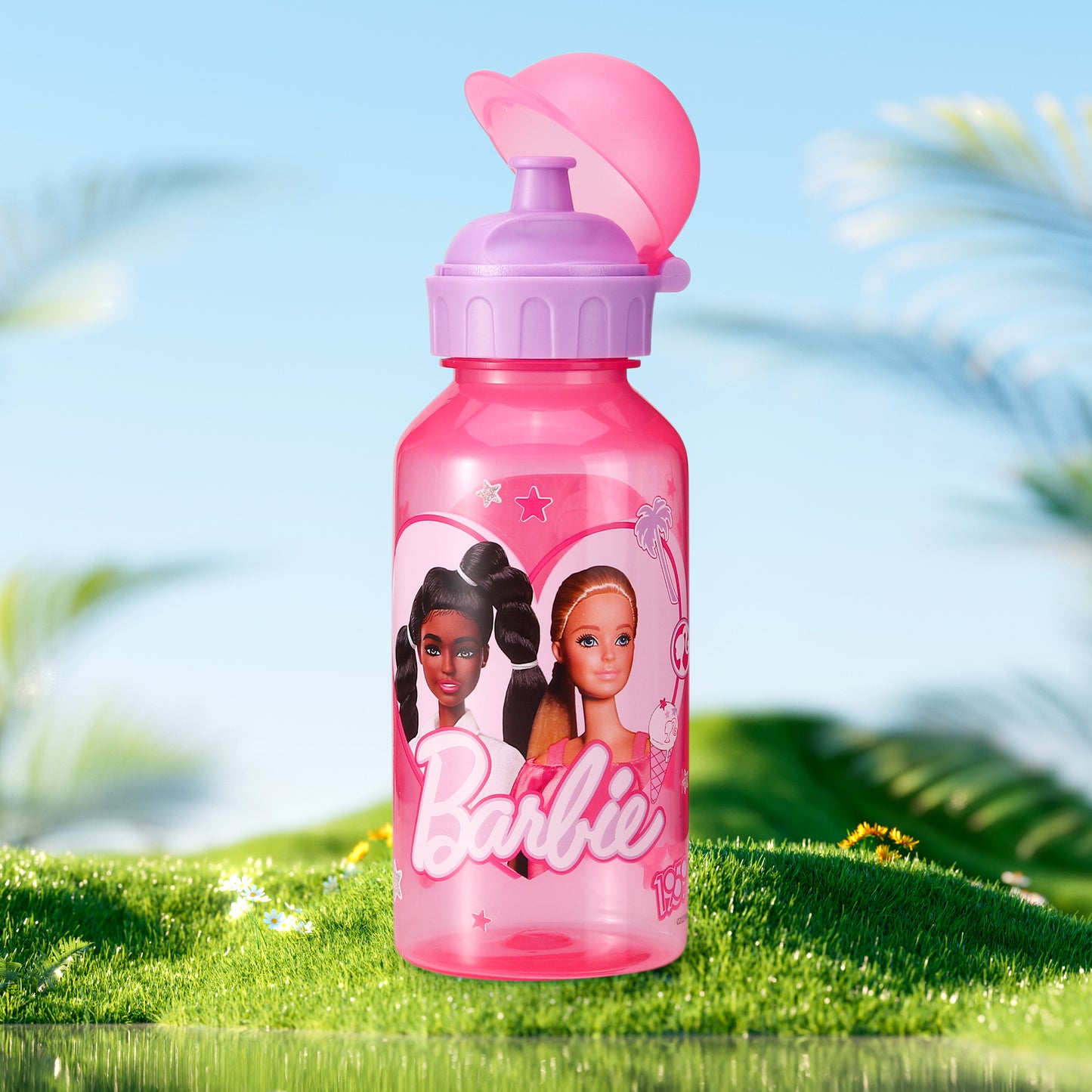 Barbie 370ml Water Bottle for Kids School Drinks Bottle Made of Durable Material Reusable BPA Free