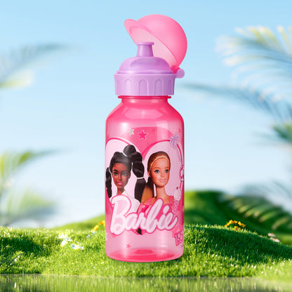 Barbie 370ml Water Bottle for Kids School Drinks Bottle Made of Durable Material Reusable BPA Free