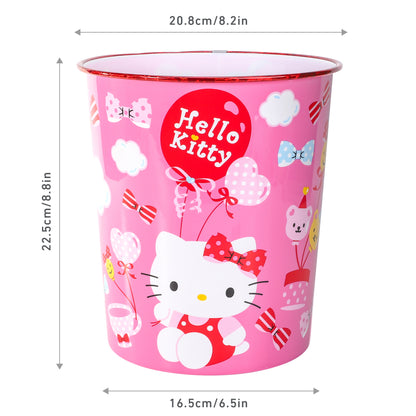 Hello Kitty Kids Childrens Waste Bucket Paper Bin Basket for Bedroom Study Desk Dustbin