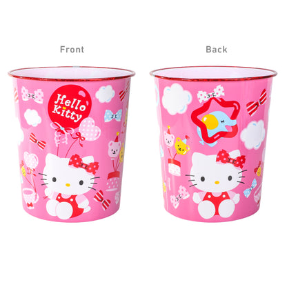 Hello Kitty Kids Childrens Waste Bucket Paper Bin Basket for Bedroom Study Desk Dustbin