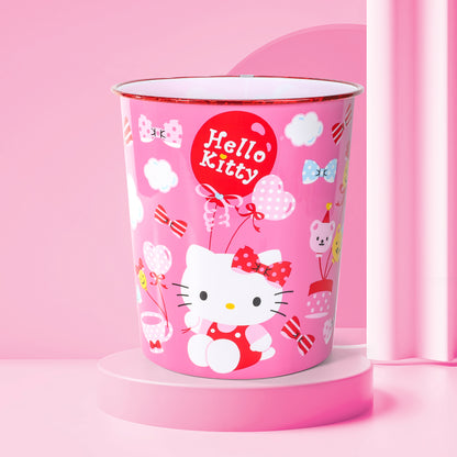 Hello Kitty Kids Childrens Waste Bucket Paper Bin Basket for Bedroom Study Desk Dustbin