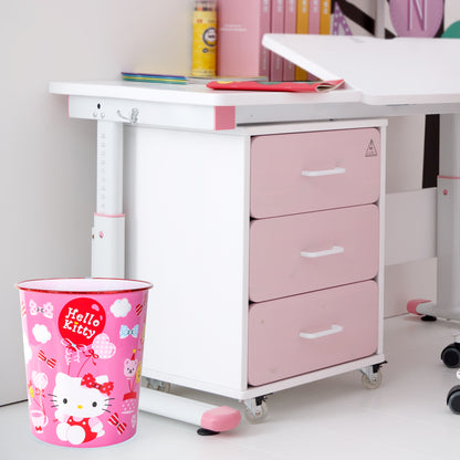 Hello Kitty Kids Childrens Waste Bucket Paper Bin Basket for Bedroom Study Desk Dustbin