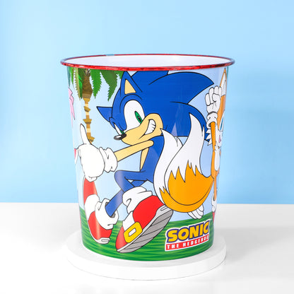 Sonic the Hedgehog Kids Childrens Waste Bucket Paper Bin Basket for Bedroom Study Desk Dustbin