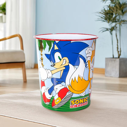 Sonic the Hedgehog Kids Childrens Waste Bucket Paper Bin Basket for Bedroom Study Desk Dustbin