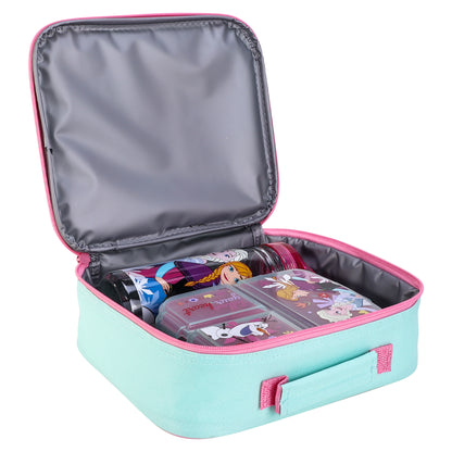 Frozen Kids Lunch Box Set – Insulated Lunch Bag, Multicompartment Lunch Box & 580ml Water Bottle, BPA Free