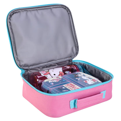 Hello Kitty & Friends Kids Lunch Box Set – Insulated Lunch Bag, Multicompartment Lunch Box & 580ml Water Bottle, BPA Free