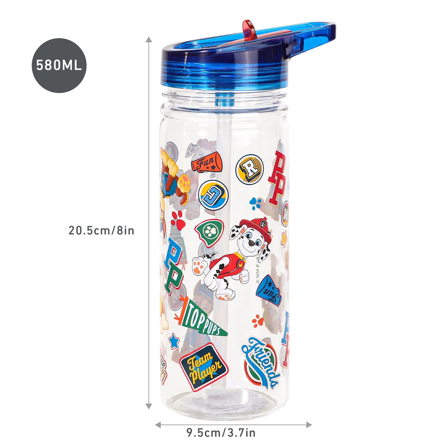 Paw Patrol 580ml Water Bottle for Kids School Drinks Bottle Made of Durable Ecozen Reusable BPA Free